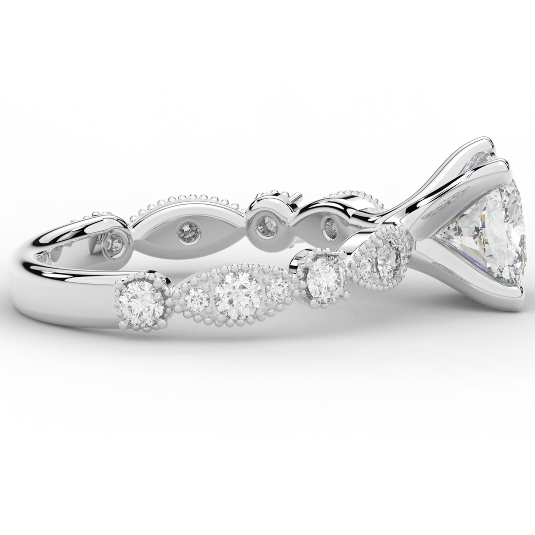 2.50CT.TW CUSHION LAB DIAMOND SOLITAIRE ENGAGEMENT RING - Nazarelle