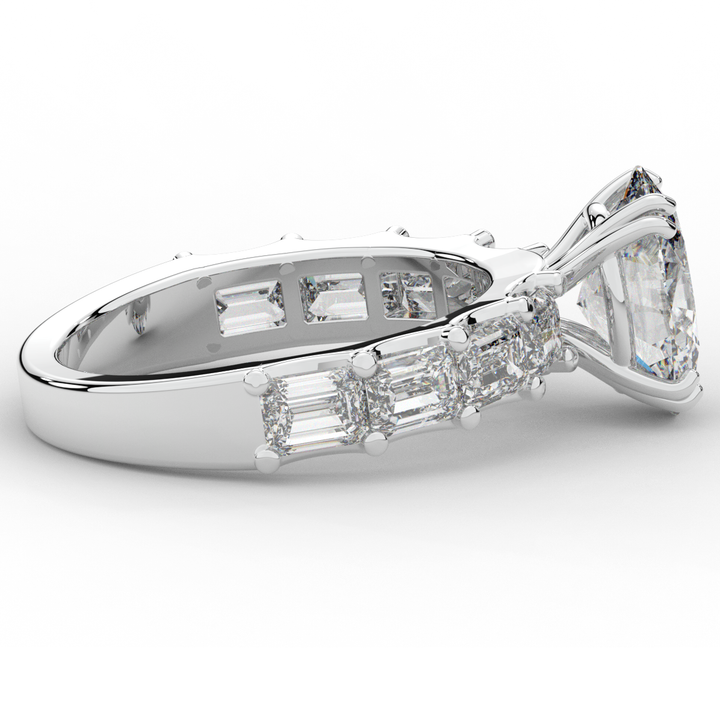 3.75CT.TW OVAL LAB DIAMOND SOLITAIRE ENGAGEMENT RING - Nazarelle