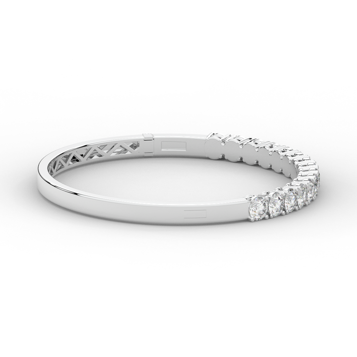 4.70CT.TW ROUND LAB DIAMOND BANGLE - Nazarelle