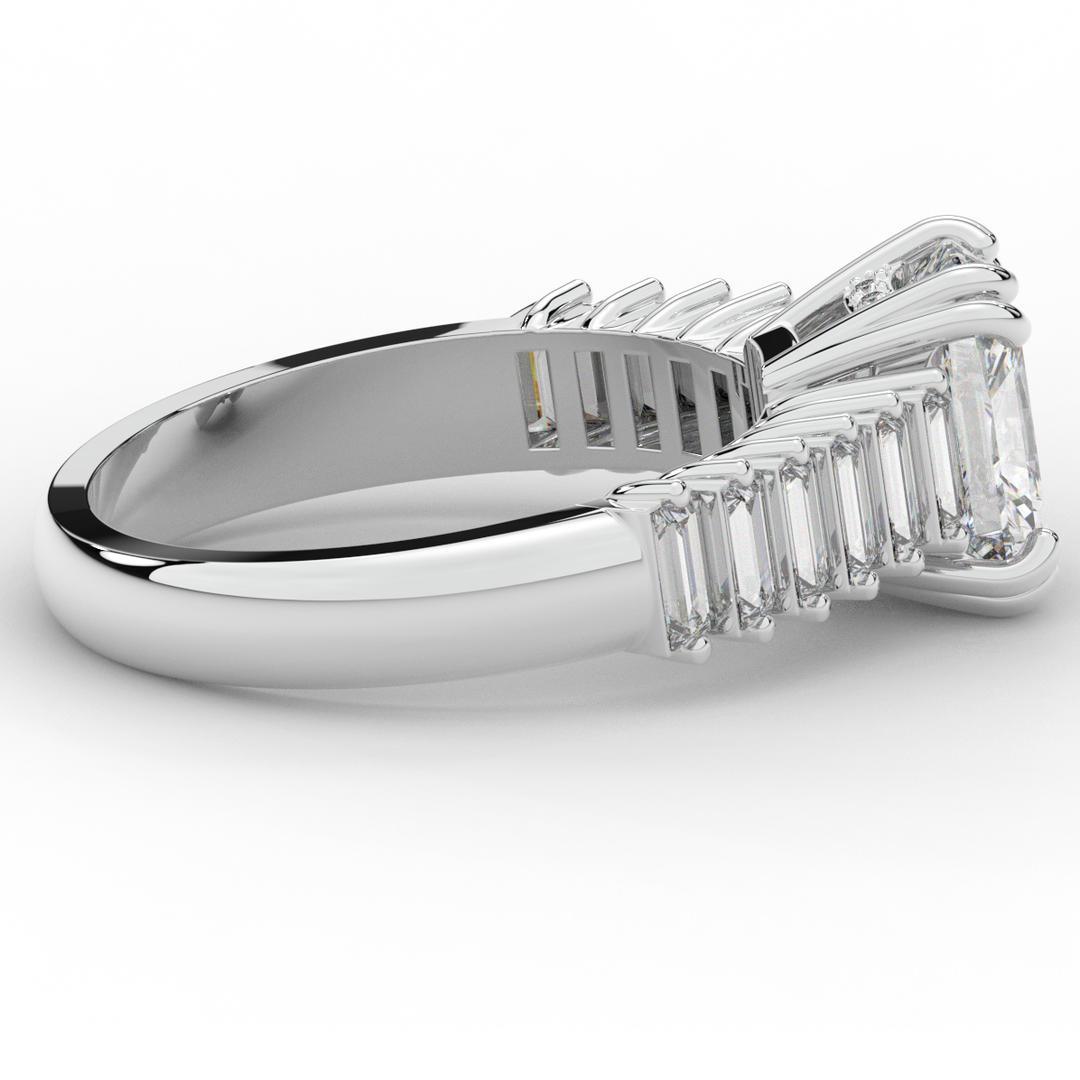2.60CT.TW RADIANT LAB DIAMOND ENGAGEMENT RING - Nazarelle