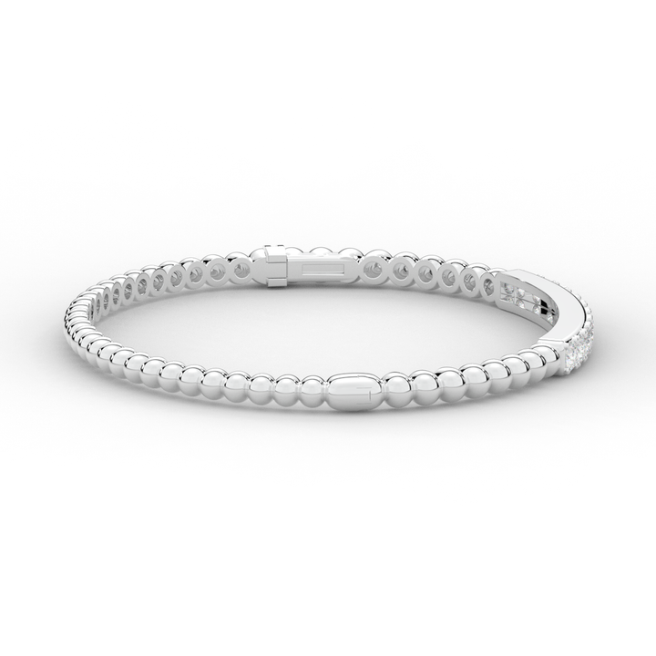 1.10CT.TW ROUND LAB DIAMOND BANGLE - Nazarelle