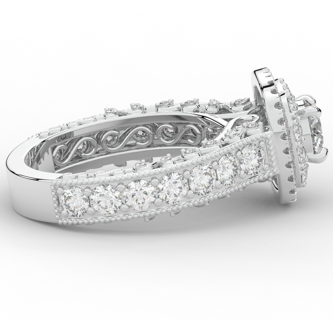 2.30CT.TW ROUND LAB DIAMOND ENGAGEMENT RING - Nazarelle