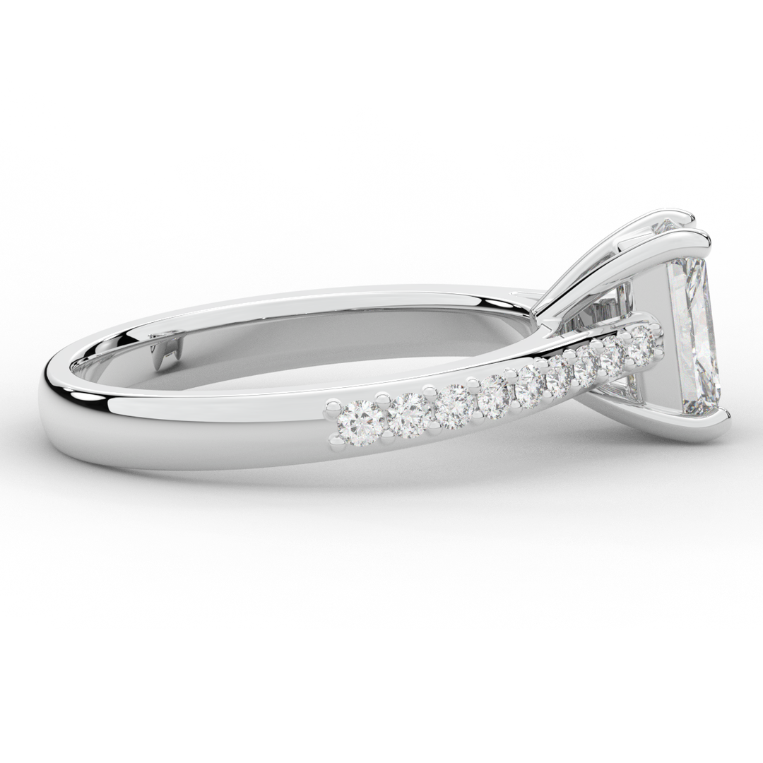 1.25CT.TW RADIANT LAB DIAMOND SOLITAIRE ENGAGEMENT RING - Nazarelle
