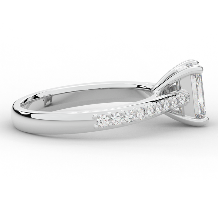 1.25CT.TW RADIANT LAB DIAMOND SOLITAIRE ENGAGEMENT RING - Nazarelle