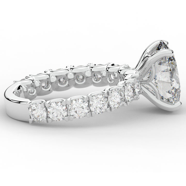 4.35CT.TW OVAL LAB DIAMOND ENGAGEMENT RING - Nazarelle