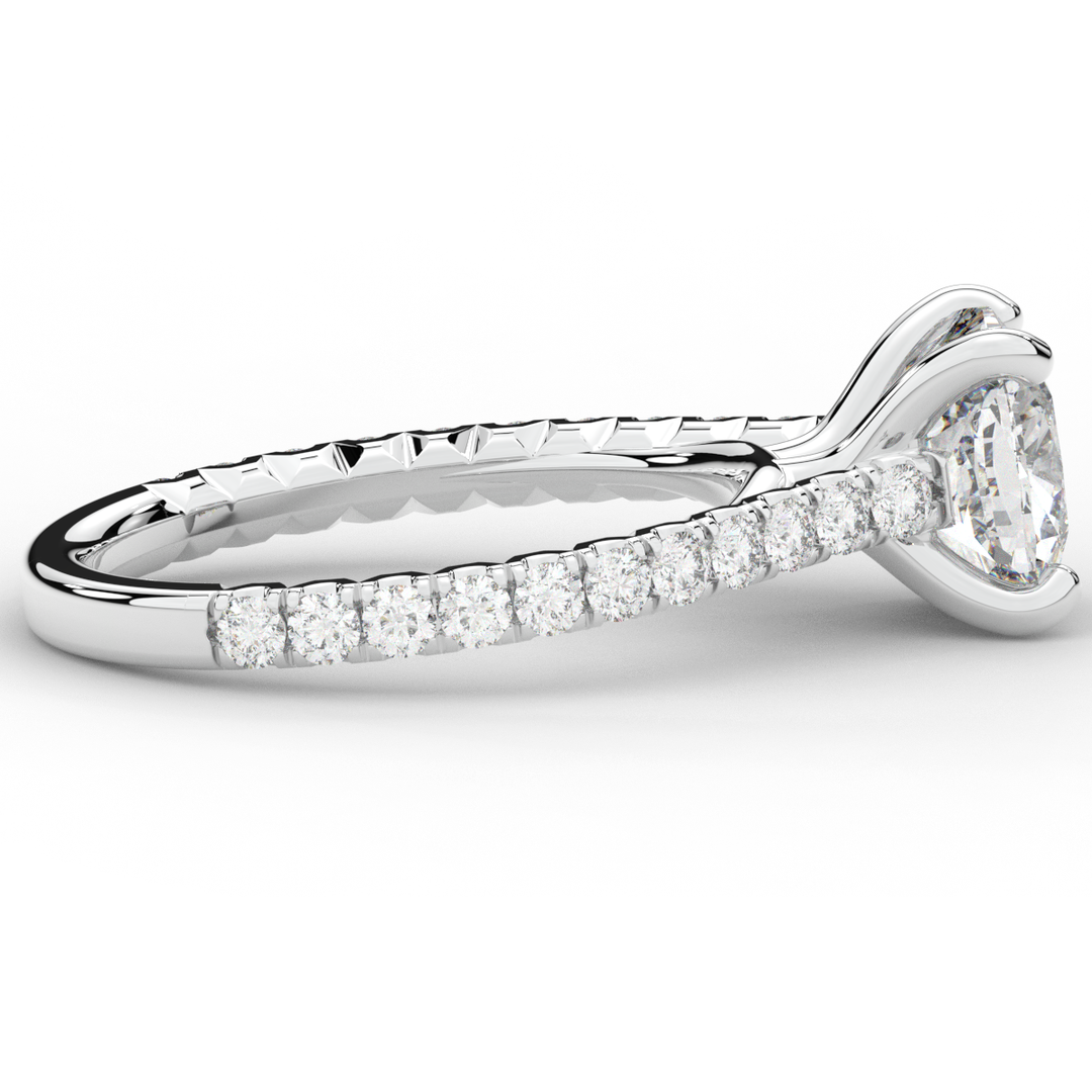 2.40CT.TW CUSHION LAB DIAMOND ENGAGEMENT RING - Nazarelle
