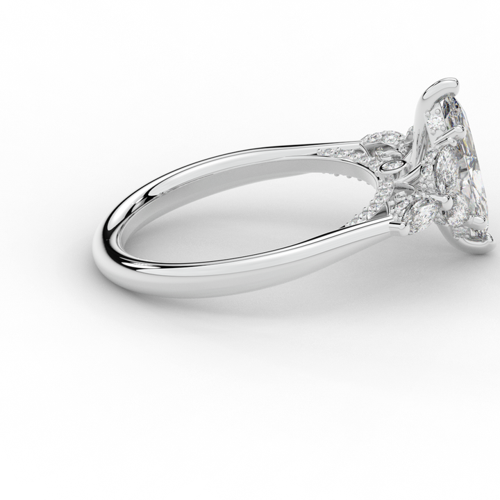 1.50CT.TW MARQUISE LAB DIAMOND ENGAGEMENT RING - Nazarelle