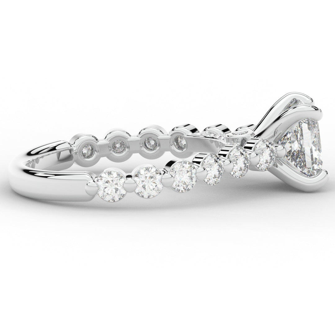 3.90CT.TW PRINCESS LAB DIAMOND ENGAGEMENT RING - Nazarelle