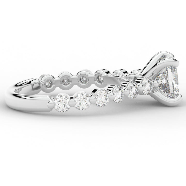 3.90CT.TW PRINCESS LAB DIAMOND ENGAGEMENT RING - Nazarelle