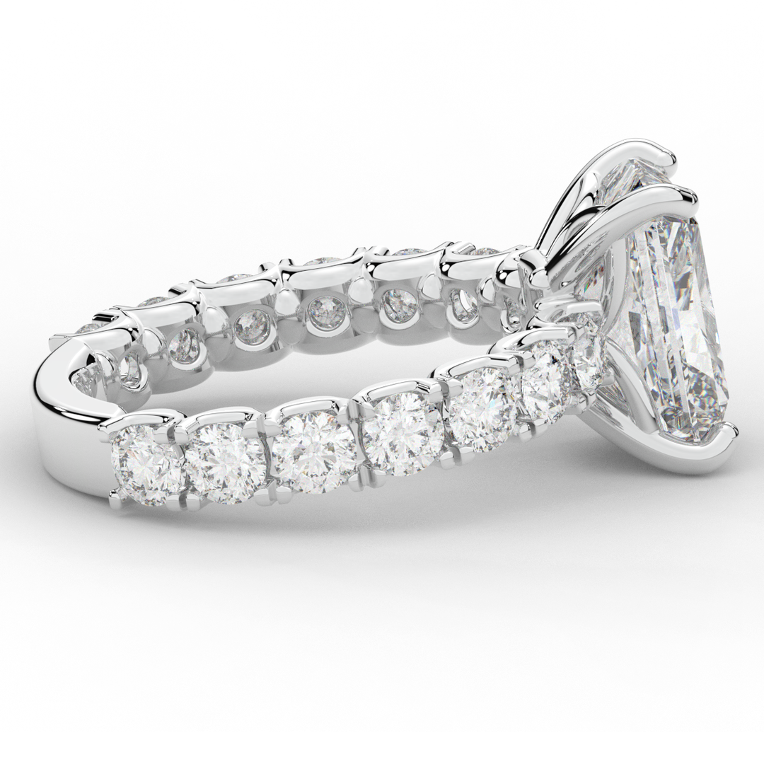 4.35CT.TW RADIANT LAB DIAMOND ENGAGEMENT RING - Nazarelle