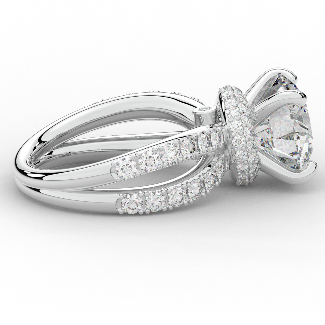 6.25CT.TW ROUND LAB DIAMOND ENGAGEMENT RING - Nazarelle