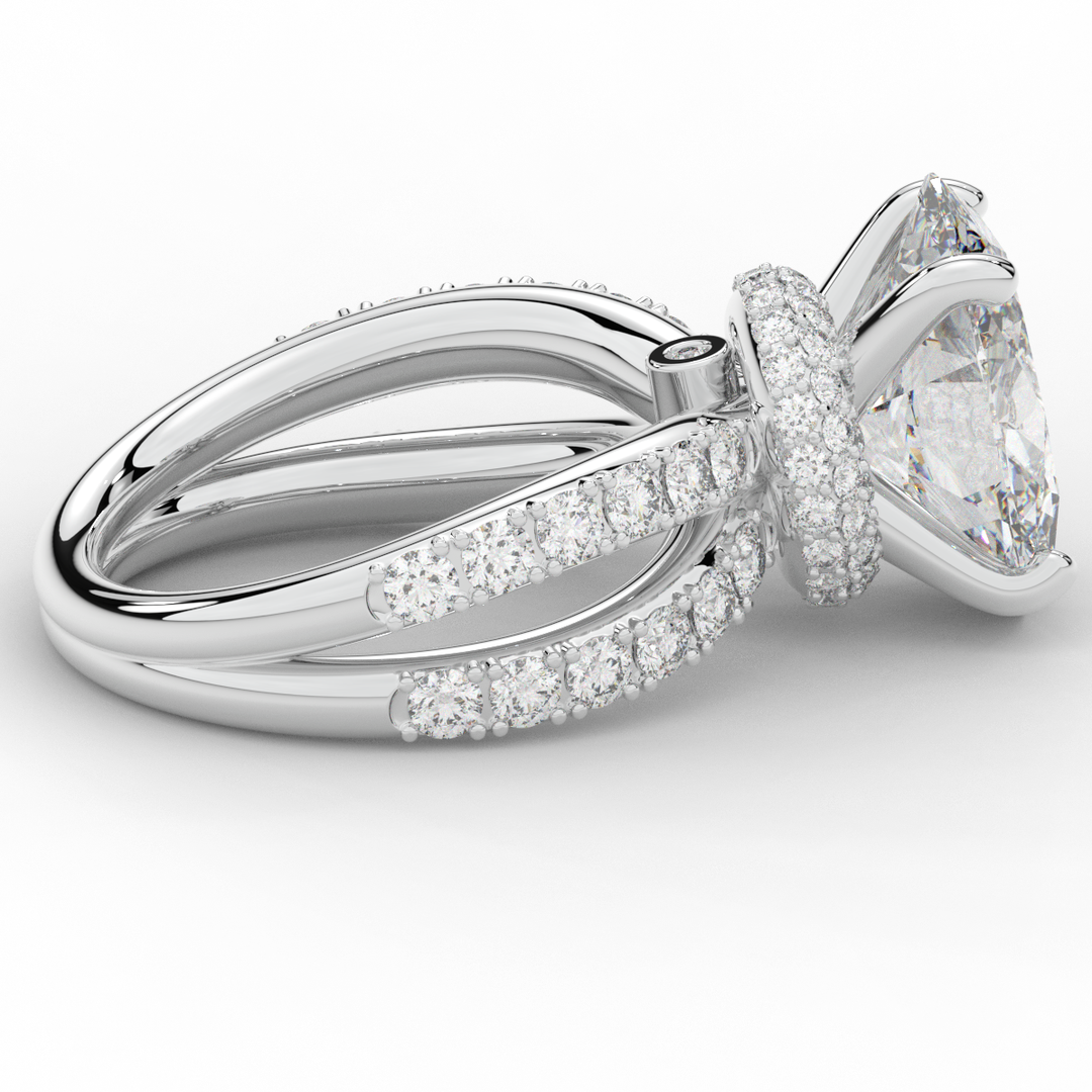 6.25CT.TW OVAL LAB DIAMOND ENGAGEMENT RING - Nazarelle