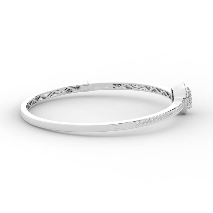 1.40CT.TW OVAL AND ROUND LAB DIAMOND BANGLE - Nazarelle
