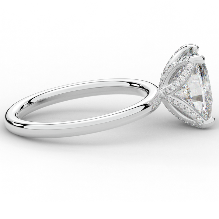 3.10CT.TW CUSHION LAB DIAMOND ENGAGEMENT RING - Nazarelle