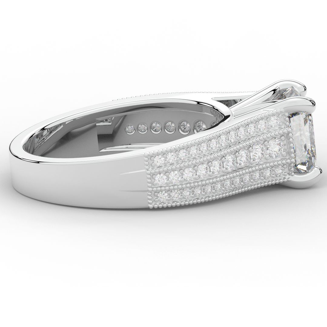 3.55CT.TW ASSCHER LAB DIAMOND ENGAGEMENT RING - Nazarelle