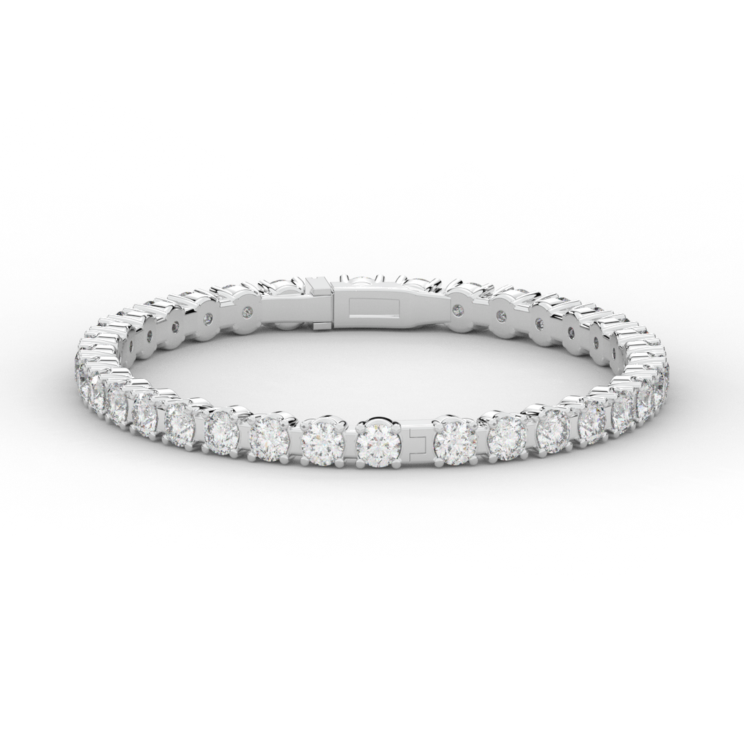 9.00CT.TW ROUND LAB DIAMOND ETERNITY BANGLE - Nazarelle