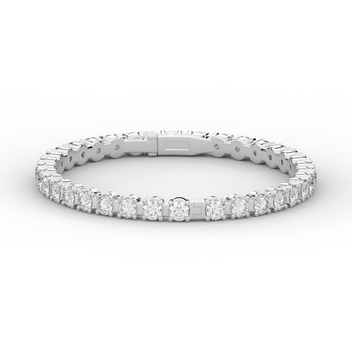 9.00CT.TW ROUND LAB DIAMOND ETERNITY BANGLE - Nazarelle