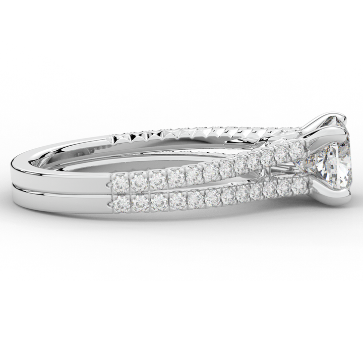 1.90CT.TW CUSHION LAB DIAMOND SOLITAIRE ENGAGEMENT RING - Nazarelle