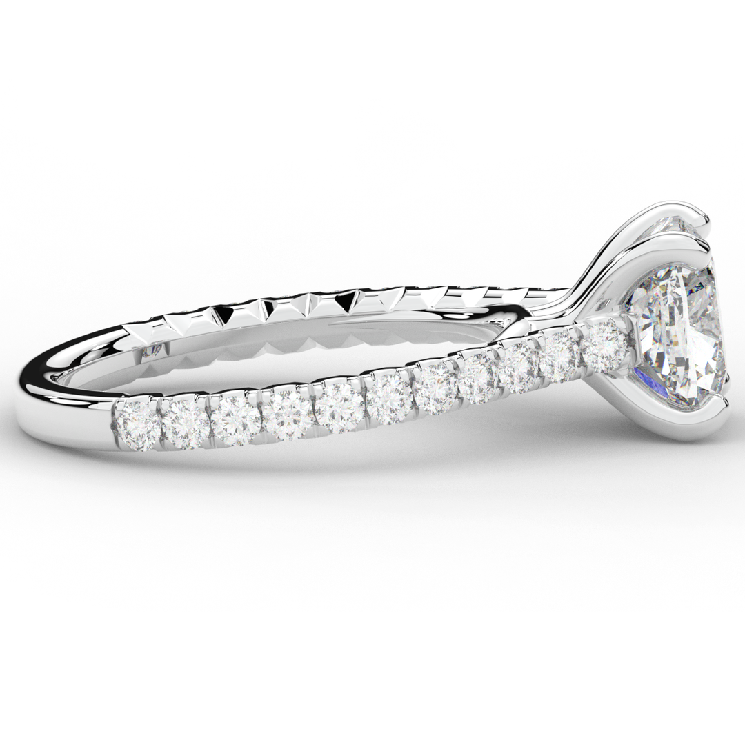 2.40CT.TW CUSHION LAB DIAMOND ENGAGEMENT RING - Nazarelle