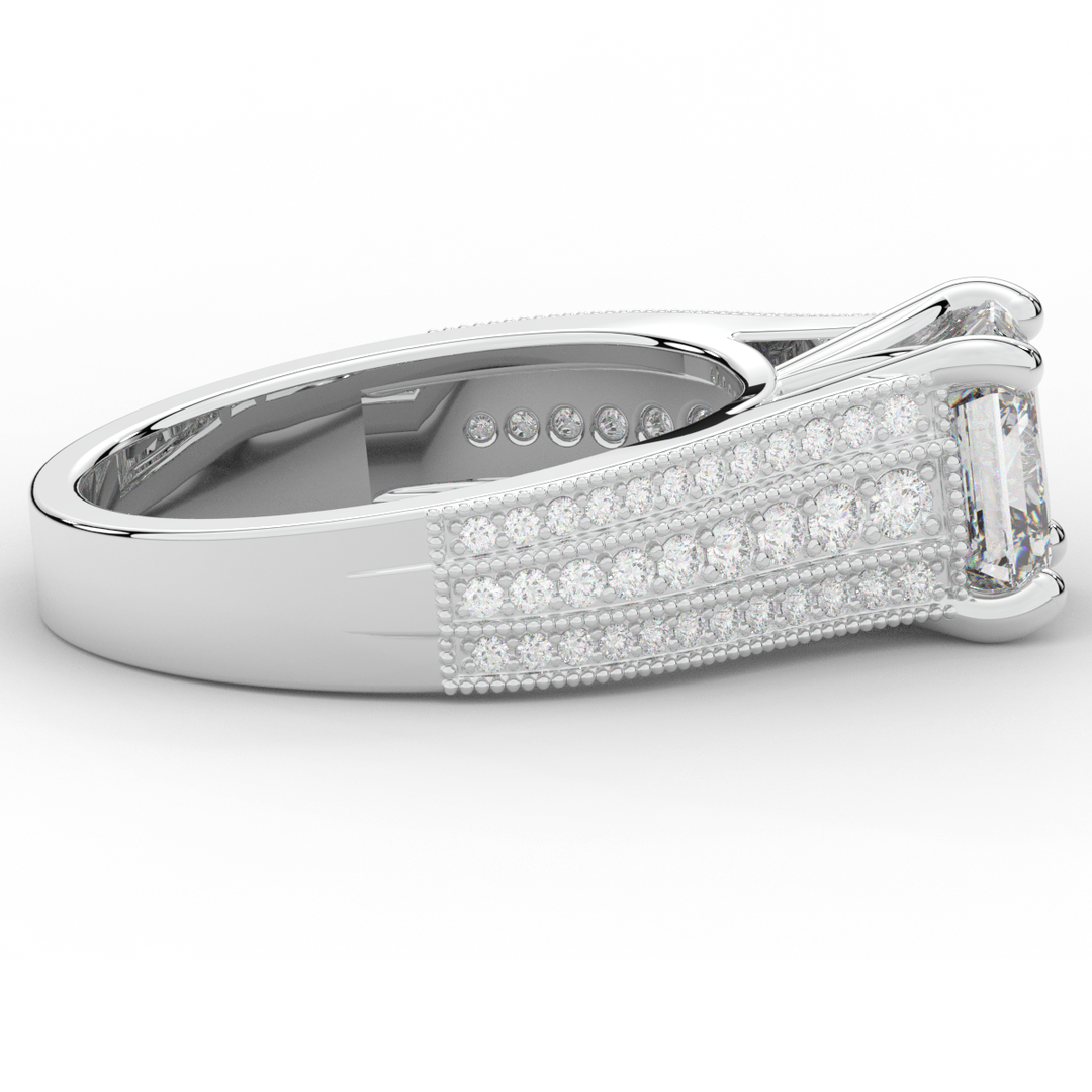 3.55CT.TW ASSCHER LAB DIAMOND ENGAGEMENT RING - Nazarelle