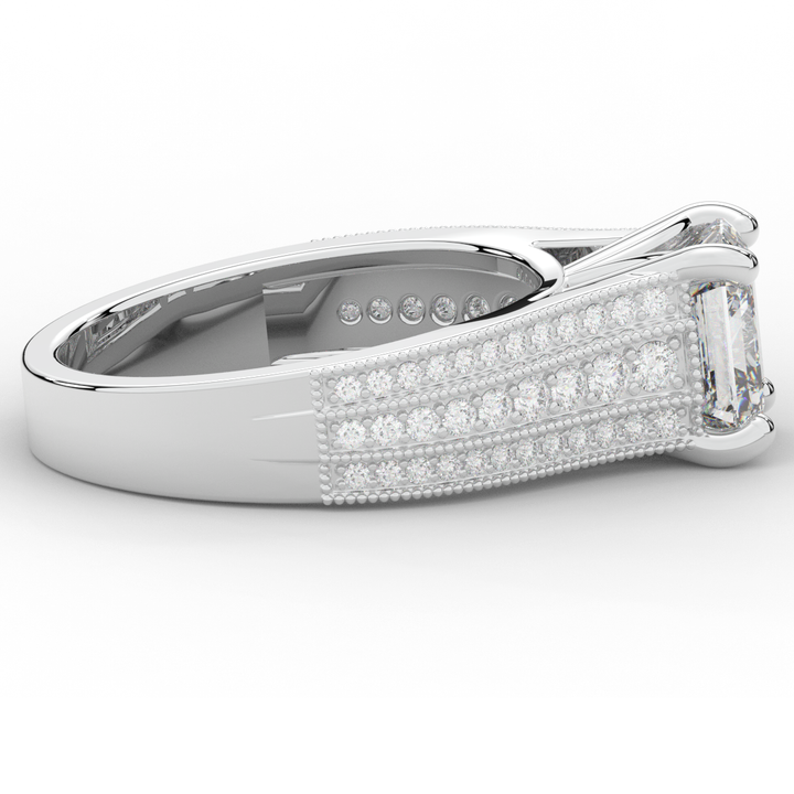 3.55CT.TW ASSCHER LAB DIAMOND ENGAGEMENT RING - Nazarelle