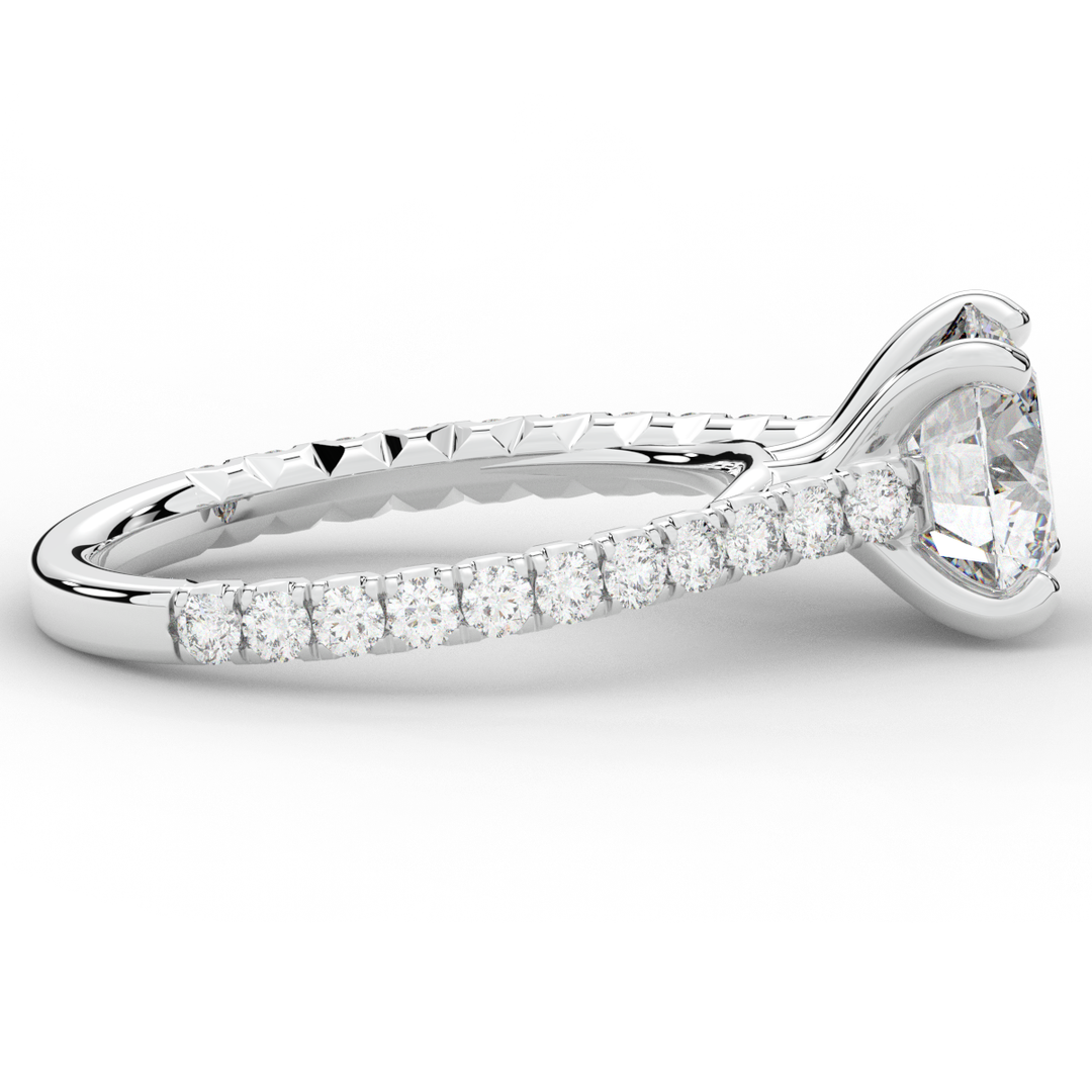 2.40CT.TW ROUND LAB DIAMOND ENGAGEMENT RING - Nazarelle