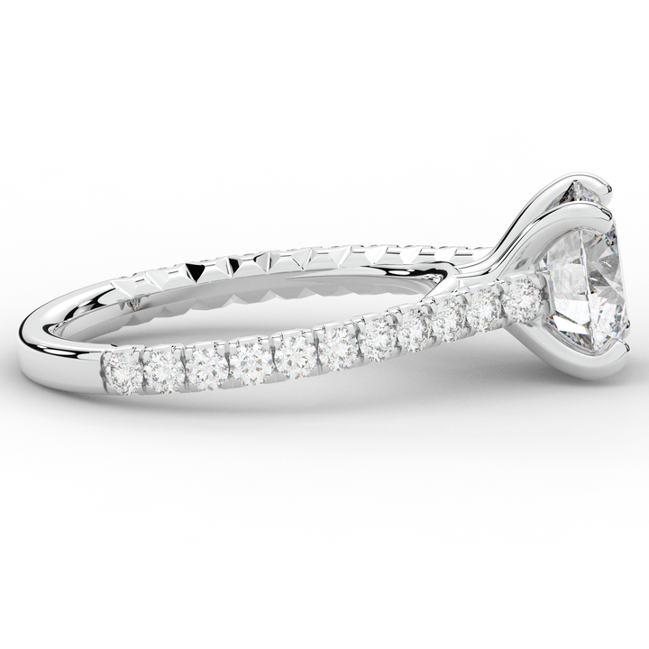 2.40CT.TW ROUND LAB DIAMOND ENGAGEMENT RING - Nazarelle
