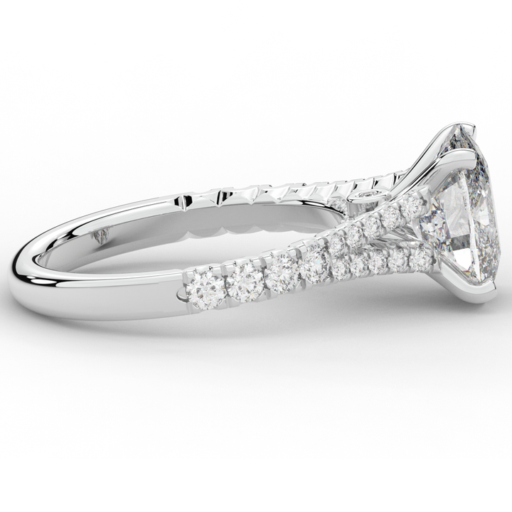 3.45CT.TW CUSHION LAB DIAMOND ENGAGEMENT RING - Nazarelle