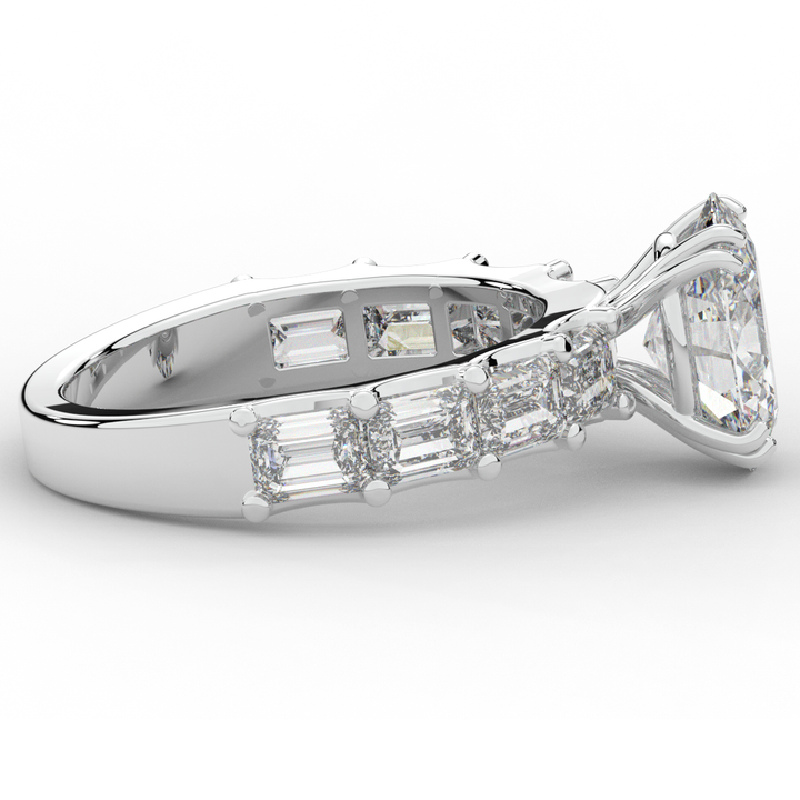 3.75CT.TW OVAL LAB DIAMOND SOLITAIRE ENGAGEMENT RING - Nazarelle
