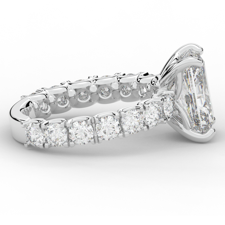 4.35CT.TW RADIANT LAB DIAMOND ENGAGEMENT RING - Nazarelle