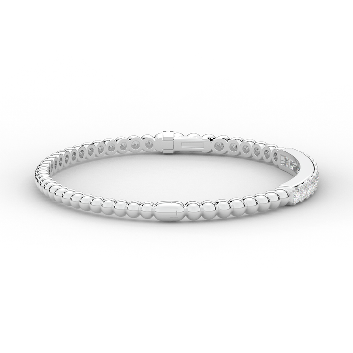 1.10CT.TW ROUND LAB DIAMOND BANGLE - Nazarelle