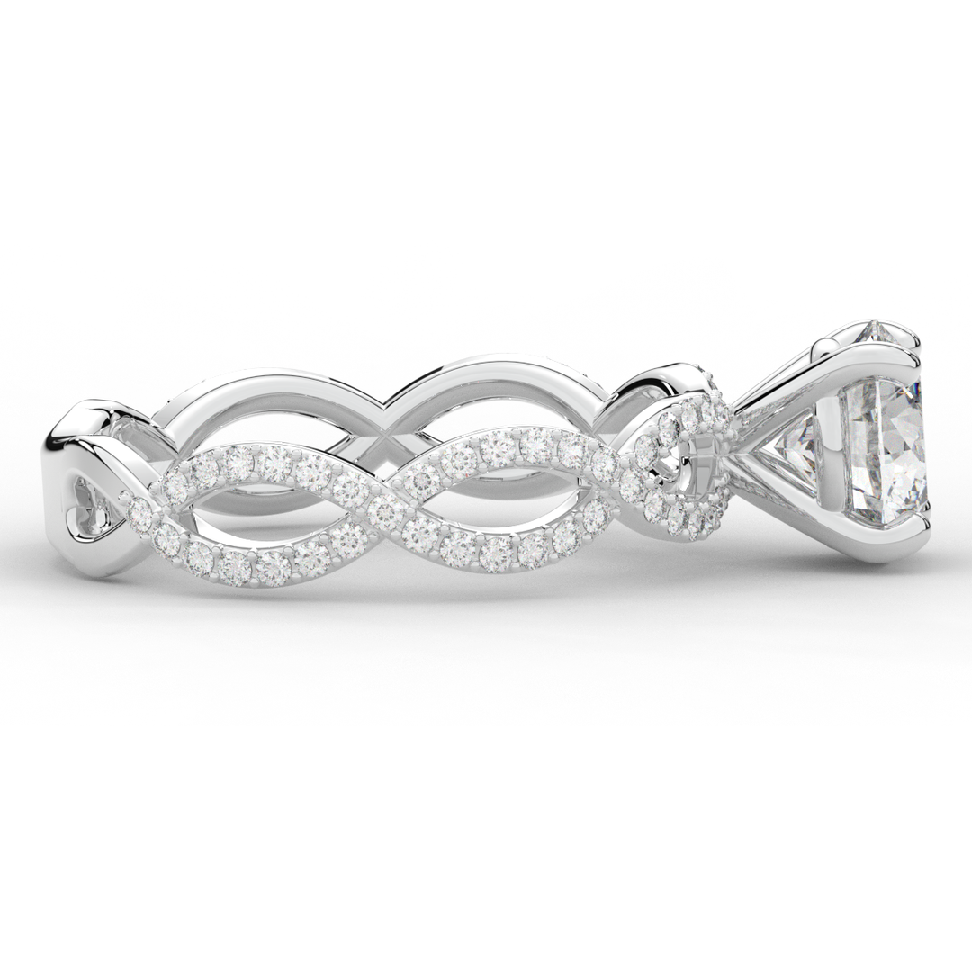 1.30CT.TW ROUND LAB DIAMOND ENGAGEMENT RING - Nazarelle