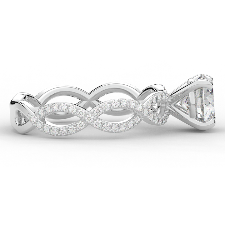 1.30CT.TW ROUND LAB DIAMOND ENGAGEMENT RING - Nazarelle