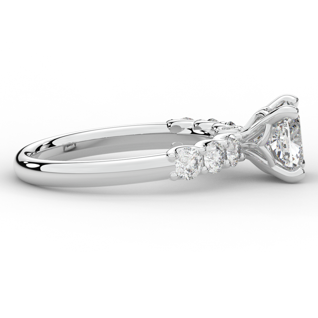 2.60CT.TW CUSHION LAB DIAMOND SOLITAIRE ENGAGEMENT RING - Nazarelle