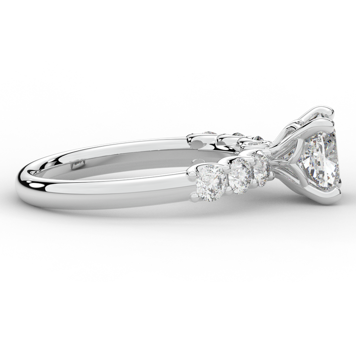 2.60CT.TW CUSHION LAB DIAMOND SOLITAIRE ENGAGEMENT RING - Nazarelle