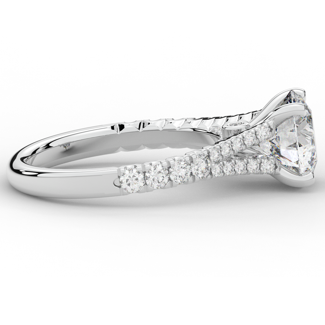 2.45CT.TW ROUND LAB DIAMOND ENGAGEMENT RING - Nazarelle