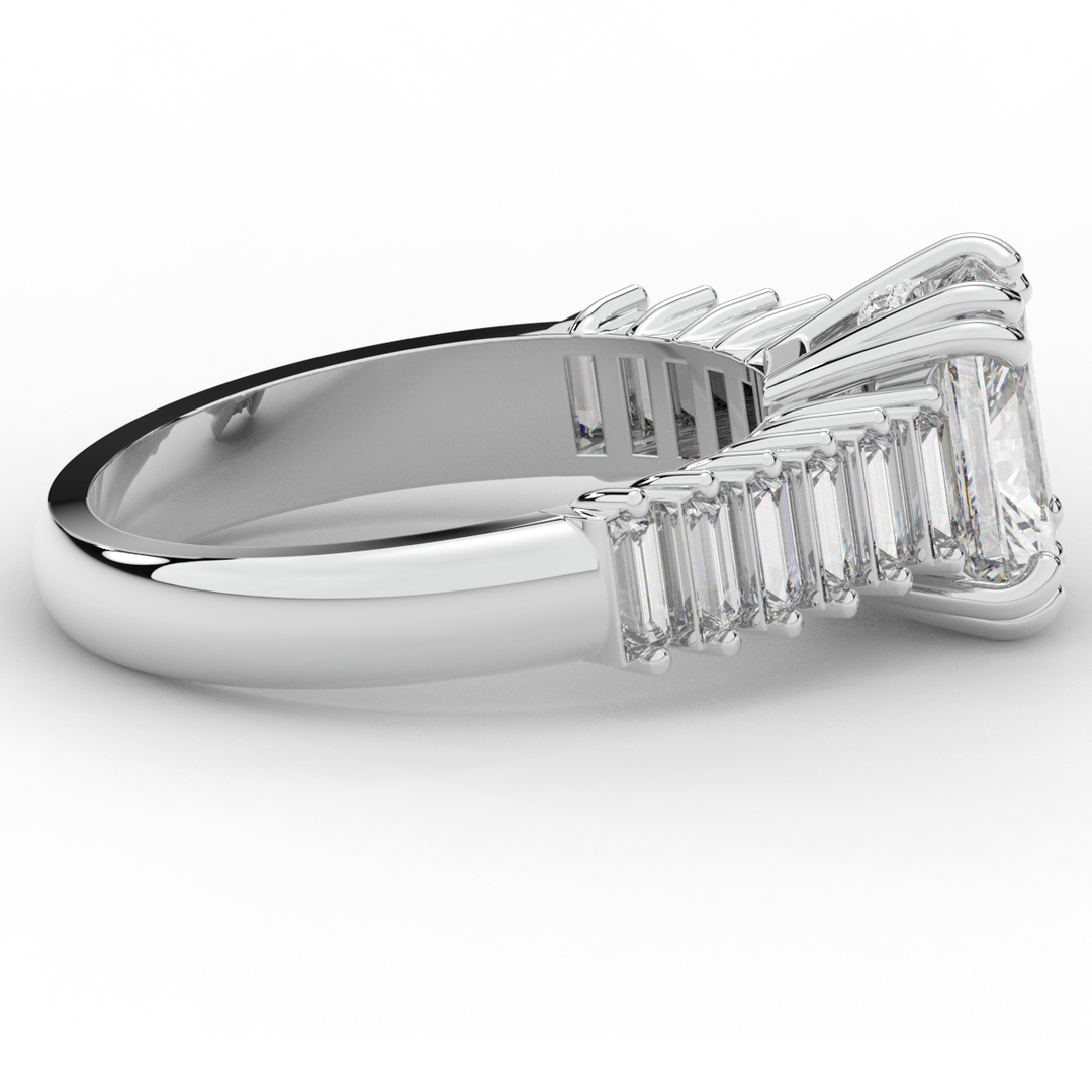 2.60CT.TW RADIANT LAB DIAMOND ENGAGEMENT RING - Nazarelle