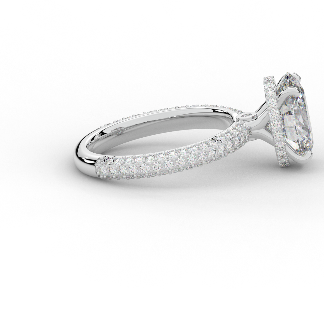 3.60CT.TW OVAL LAB DIAMOND SOLITAIRE ENGAGEMENT RING - Nazarelle