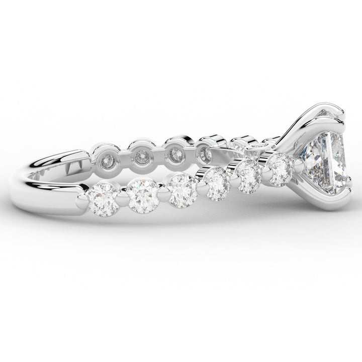 3.90CT.TW PRINCESS LAB DIAMOND ENGAGEMENT RING - Nazarelle