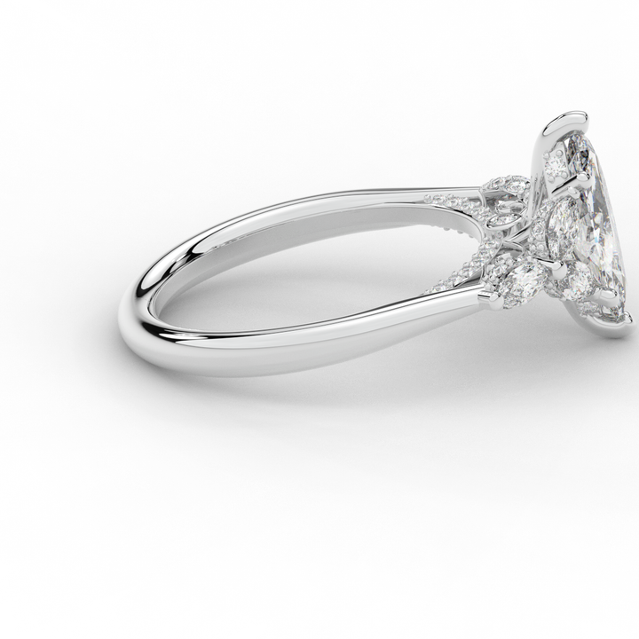 1.50CT.TW MARQUISE LAB DIAMOND ENGAGEMENT RING - Nazarelle