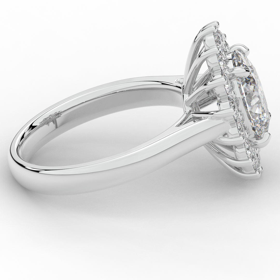 2.65CT.TW OVAL LAB DIAMOND HALO ENGAGEMENT RING - Nazarelle