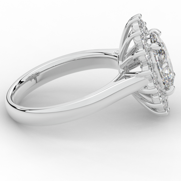 2.65CT.TW OVAL LAB DIAMOND HALO ENGAGEMENT RING - Nazarelle