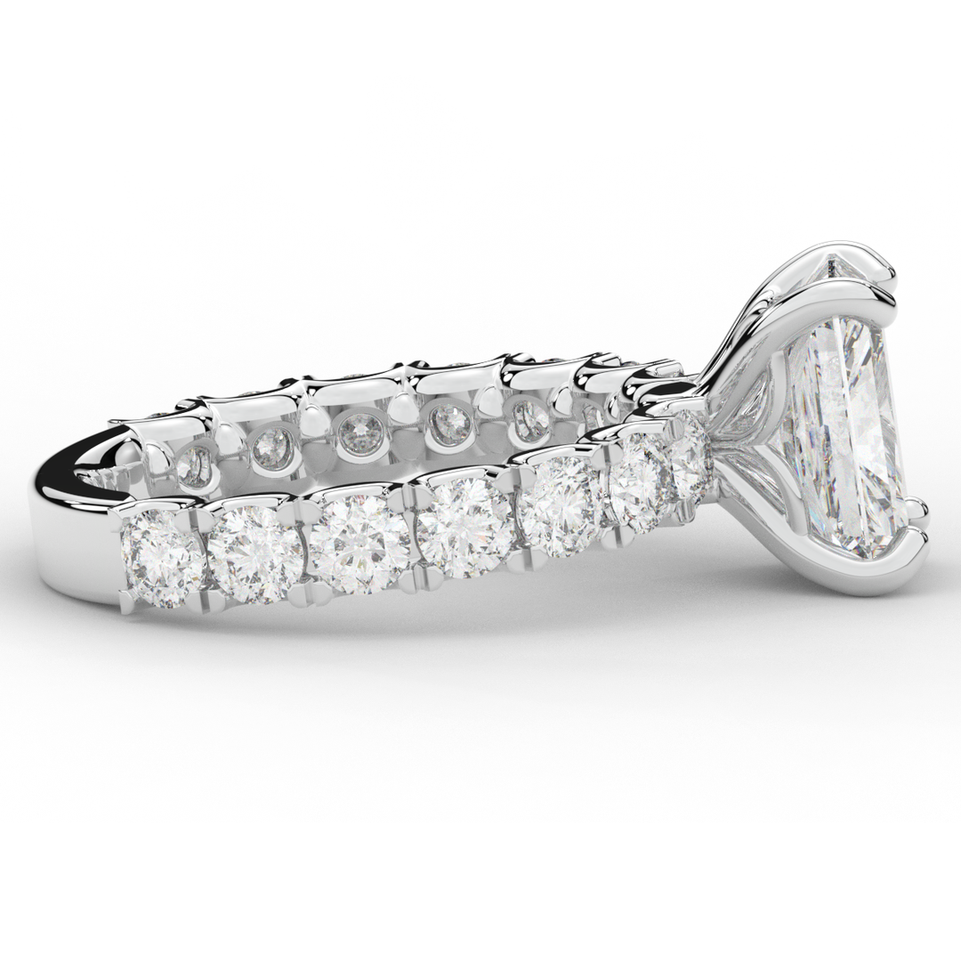 4.35CT.TW RADIANT LAB DIAMOND ENGAGEMENT RING - Nazarelle