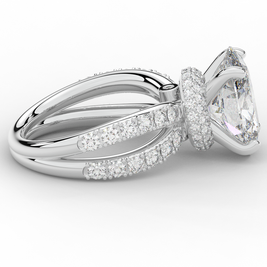 6.25CT.TW OVAL LAB DIAMOND ENGAGEMENT RING - Nazarelle