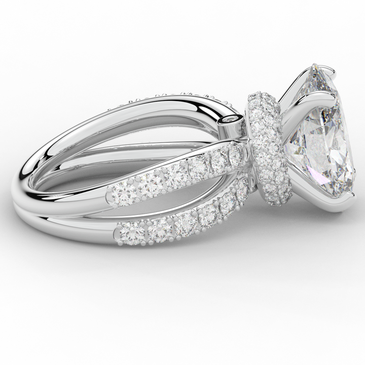 6.25CT.TW OVAL LAB DIAMOND ENGAGEMENT RING - Nazarelle