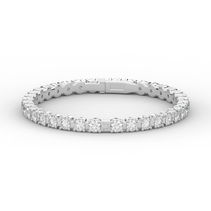 9.00CT.TW ROUND LAB DIAMOND ETERNITY BANGLE - Nazarelle