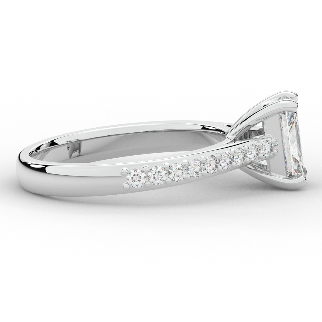 1.25CT.TW RADIANT LAB DIAMOND SOLITAIRE ENGAGEMENT RING - Nazarelle