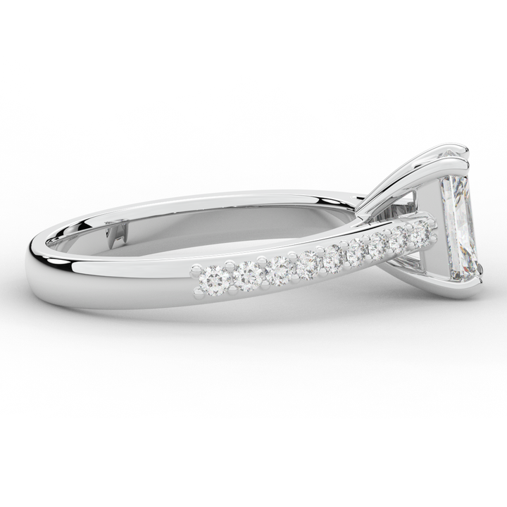1.25CT.TW RADIANT LAB DIAMOND SOLITAIRE ENGAGEMENT RING - Nazarelle
