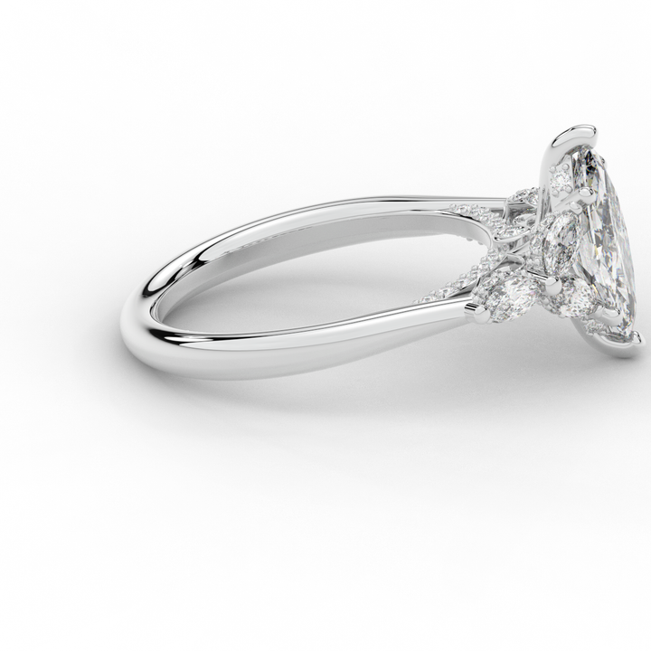 1.50CT.TW MARQUISE LAB DIAMOND ENGAGEMENT RING - Nazarelle