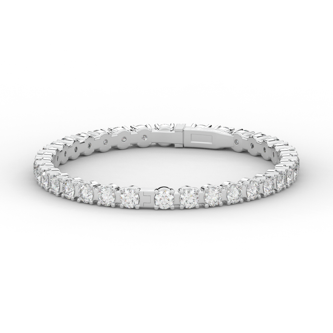 9.00CT.TW ROUND LAB DIAMOND ETERNITY BANGLE - Nazarelle
